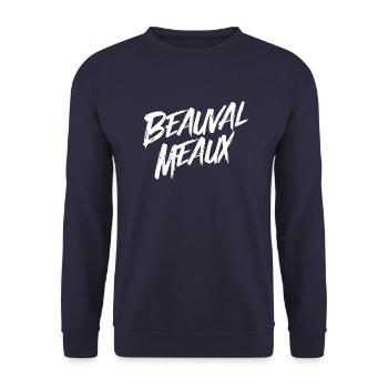 Beauval - Meaux - Sweat-shirt Unisexe - marine - Devant - Alina (178cm) & Michal (187cm)