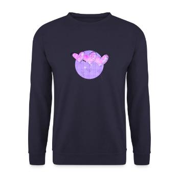 Dancing Hearts - Unisex Sweatshirt - navy - Front - Alina (178cm) & Michal (187cm)