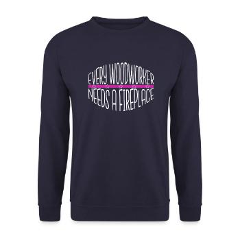 arborists carpenter work tshirts axes bday jokes - Unisex Pullover - Navy - Vorne - Alina (178cm) & Michal (187cm)