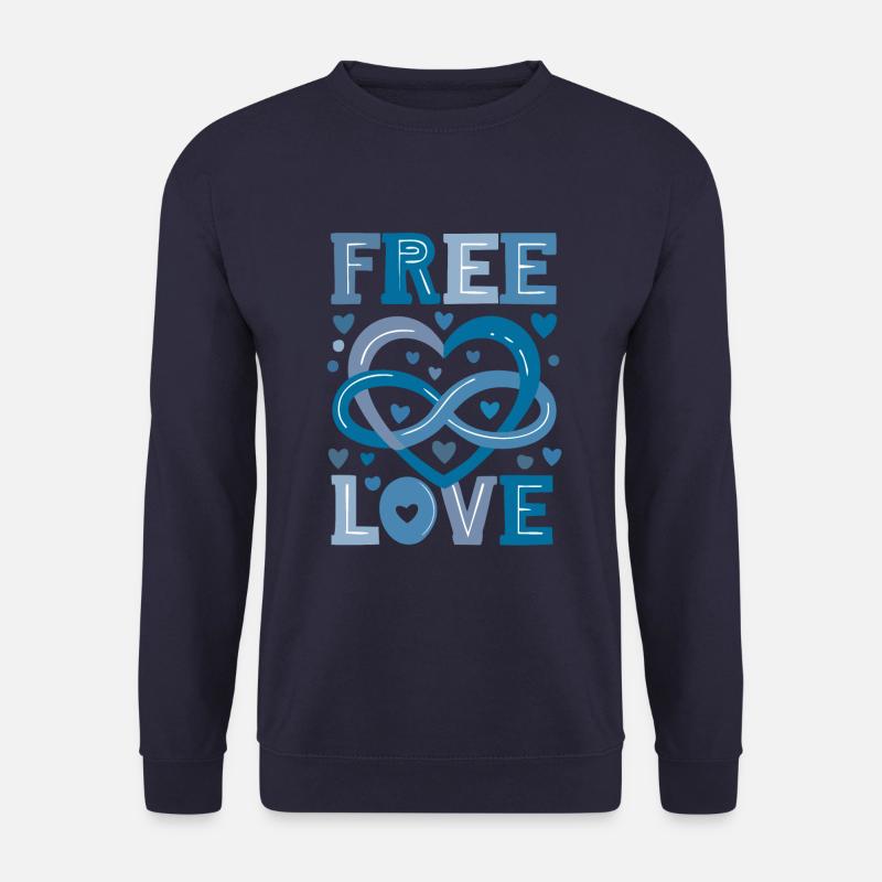 Polyamory Symbol - Turquoise - Unisex Sweatshirt - navy
