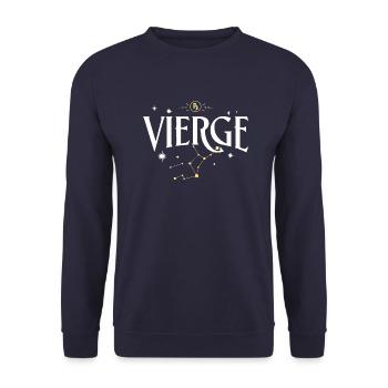 logo signe astro vierge - Sweat-shirt Unisexe - marine - Devant - Alina (178cm) & Michal (187cm)