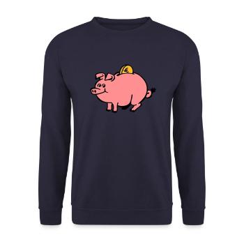 Tirelire - Sweat-shirt Unisexe - marine - Devant - Alina (178cm) & Michal (187cm)