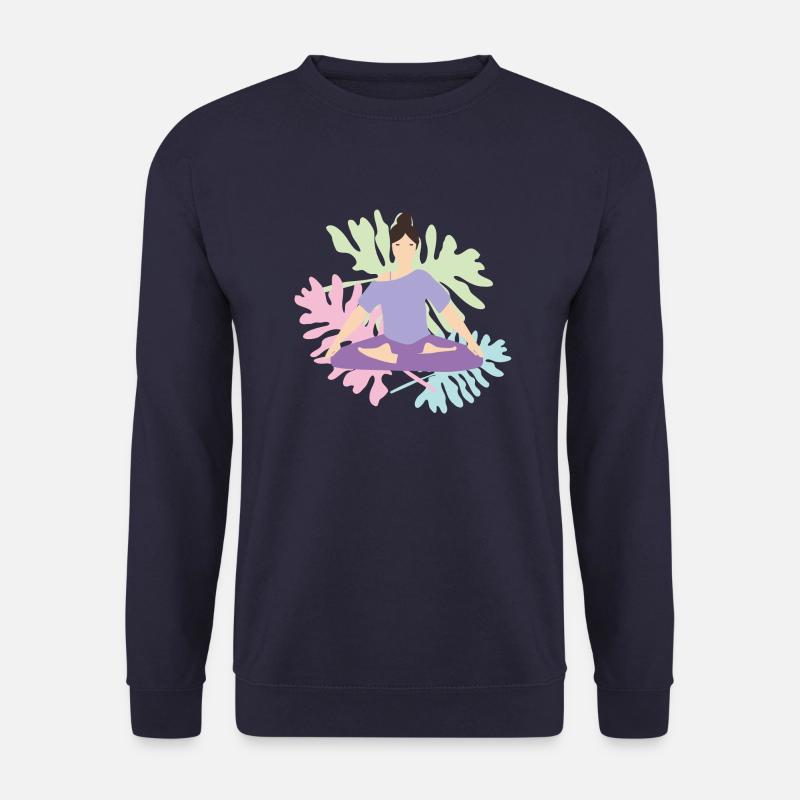 yoga,frau,stretchen,sport,namaste - Unisex Pullover - Navy