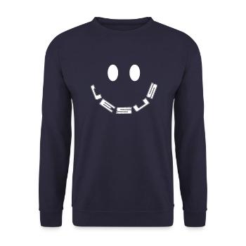 Jésus - Sweat-shirt Unisexe - marine - Devant - Alina (178cm) & Michal (187cm)
