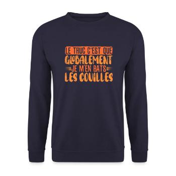 Le Truc C'est Que Globalement - Unisex Sweatshirt - navy - Front - Alina (178cm) & Michal (187cm)