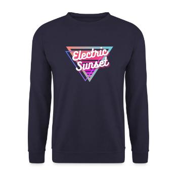 Electric Sunset - Unisex Pullover - Navy - Vorne - Alina (178cm) & Michal (187cm)