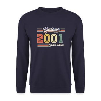 Birthday Gift 2001 Awesome Since 2001 Came - Unisex Sweatshirt - navy - Front - Alina (178cm) & Michal (187cm)