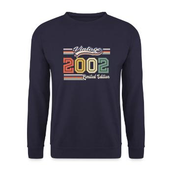 Tolles Geburtstagsgeschenk 2002 seit 2002 kam - Unisex Pullover - Navy - Vorne - Alina (178cm) & Michal (187cm)
