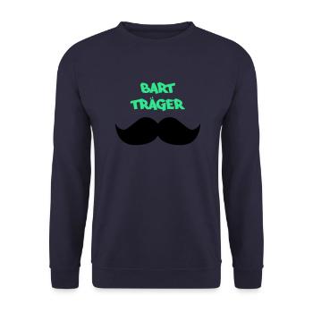 bart träger2 - Unisex Pullover - Navy - Vorne - Alina (178cm) & Michal (187cm)