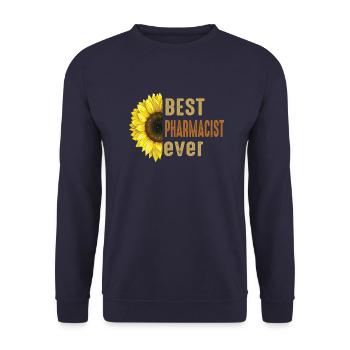 future vintage retro pharmacist pharmacy tech - Sweat-shirt Unisexe - marine - Devant - Alina (178cm) & Michal (187cm)