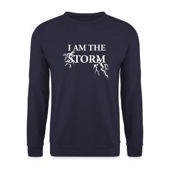 Crâne Marin Je Suis La Tempête Orage - Sweat-shirt Unisexe - marine - Devant - Alina (178cm) & Michal (187cm)
