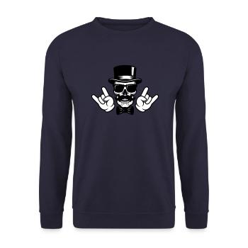 Crâne de marié - Sweat-shirt Unisexe - marine - Devant - Alina (178cm) & Michal (187cm)