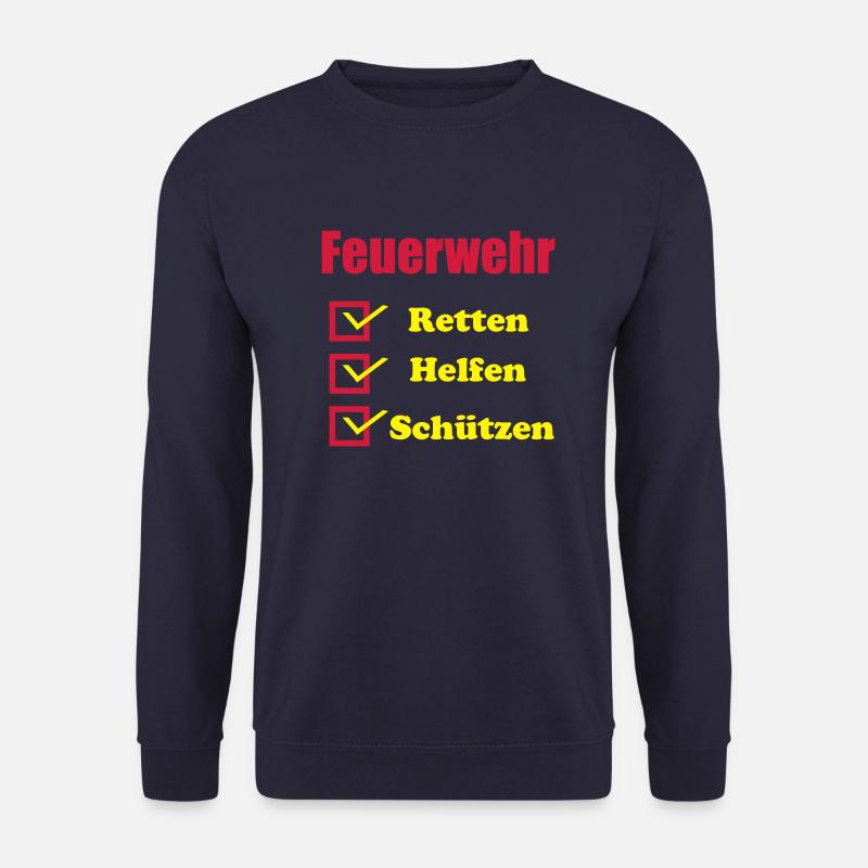 Feuerwehr Retten Helfen Schützen - Unisex Pullover - Navy