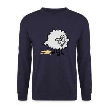 Piss Schaf - Unisex Pullover - Navy - Vorne - Alina (178cm) & Michal (187cm)