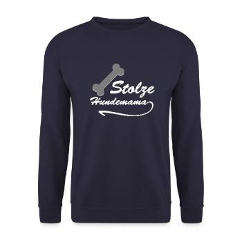 Proud dog mom - Unisex Sweatshirt - navy - Front - Alina (178cm) & Michal (187cm)