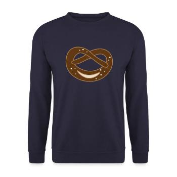 Pretzel for pretzel fans - Unisex Sweatshirt - navy - Front - Alina (178cm) & Michal (187cm)