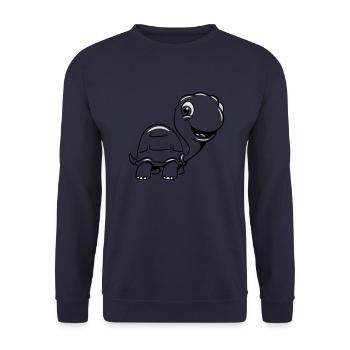 schildkröte süss kinder lieb - Unisex Pullover - Navy - Vorne - Alina (178cm) & Michal (187cm)