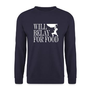 Bouldern Klettern Climbing - Unisex Pullover - Navy - Vorne - Alina (178cm) & Michal (187cm)
