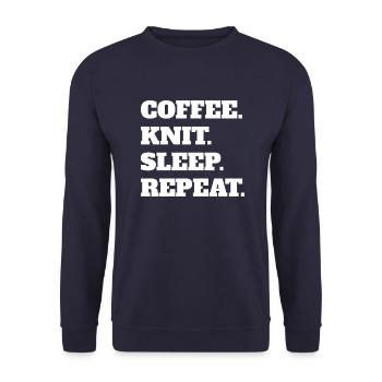 Knitting Tailoring Sewing Gift Crochet - Unisex Sweatshirt - navy - Front - Alina (178cm) & Michal (187cm)