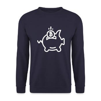 Bitcoin économie - Sweat-shirt Unisexe - marine - Devant - Alina (178cm) & Michal (187cm)