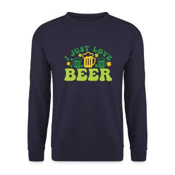 I just Love Beer - Sweat-shirt Unisexe - marine - Devant - Alina (178cm) & Michal (187cm)