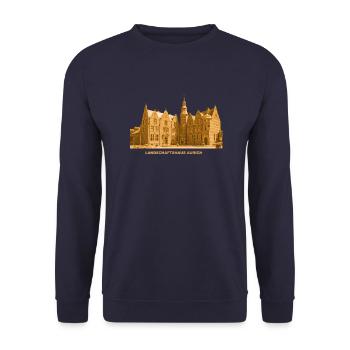 Aurich, Landschaftshaus, East Frisia, Lower Saxony - Unisex Sweatshirt - navy - Front - Alina (178cm) & Michal (187cm)