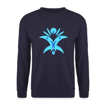Motif N°8 - Sweat-shirt Unisexe - marine - Devant - Alina (178cm) & Michal (187cm)