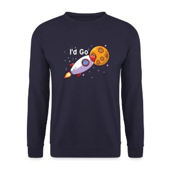 Mars Planet Weltraum Vintage Space Science Sprüche - Unisex Pullover - Navy - Vorne - Alina (178cm) & Michal (187cm)