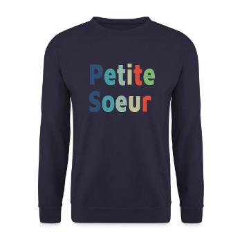 Birth, little sister, daughter - Unisex Sweatshirt - navy - Front - Alina (178cm) & Michal (187cm)