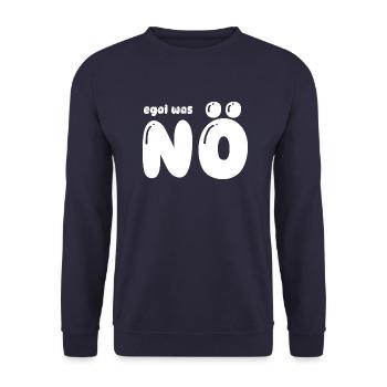 leider nein - Unisex Pullover - Navy - Vorne - Alina (178cm) & Michal (187cm)