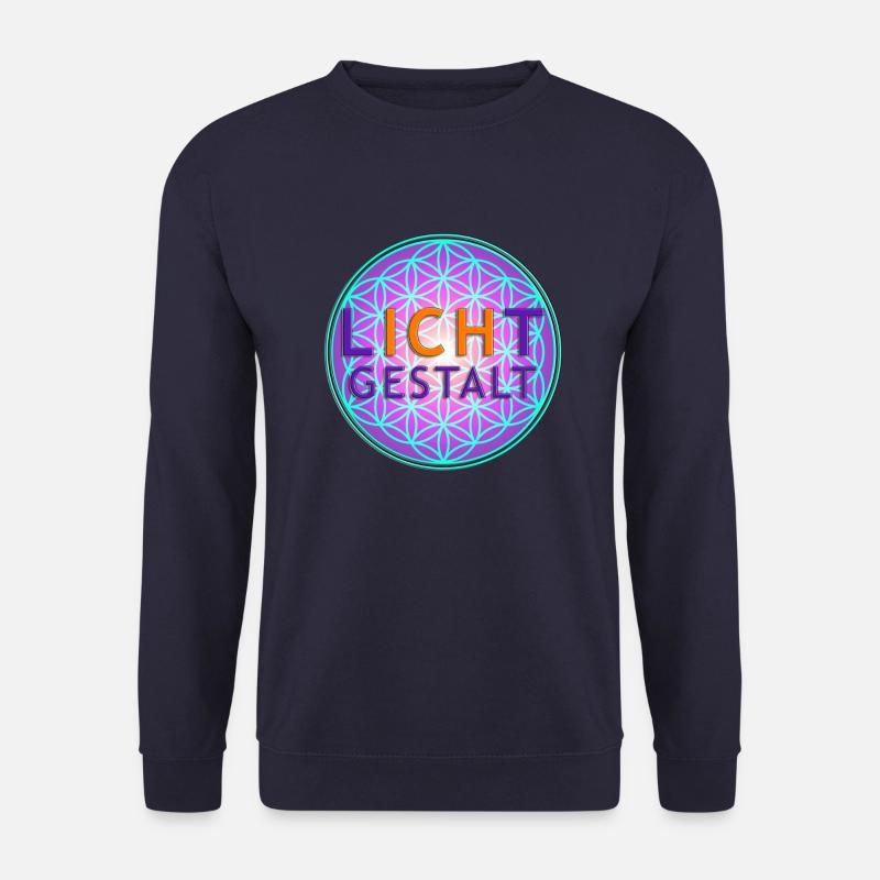 Blume des Lebens | flower of life | LICHTGESTALT - Unisex Pullover - Navy