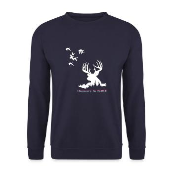 chasse - Sweat-shirt Unisexe - marine - Devant - Alina (178cm) & Michal (187cm)