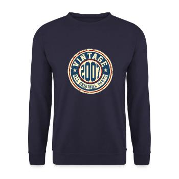 Vintage 2007 - Unisex Pullover - Navy - Vorne - Alina (178cm) & Michal (187cm)