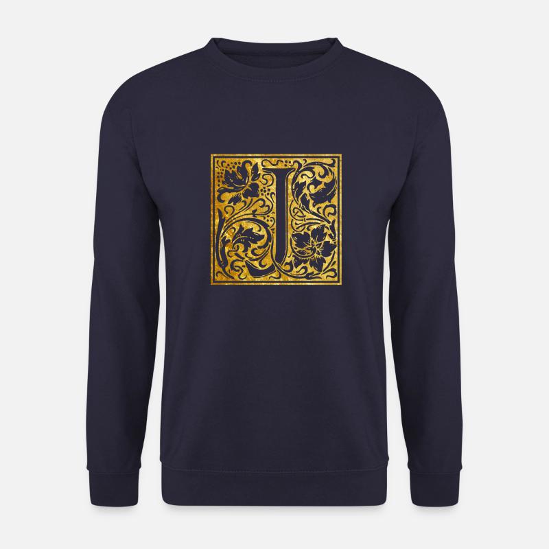 Initials-J - Unisex Pullover - Navy