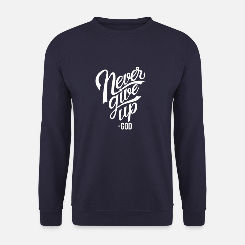 Never give up - Unisex Pullover - Navy