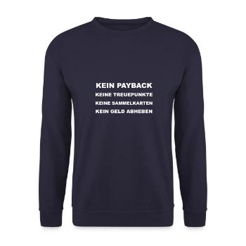 Shopping helper (Payback, points, cards, money) - Unisex Sweatshirt - navy - Front - Alina (178cm) & Michal (187cm)