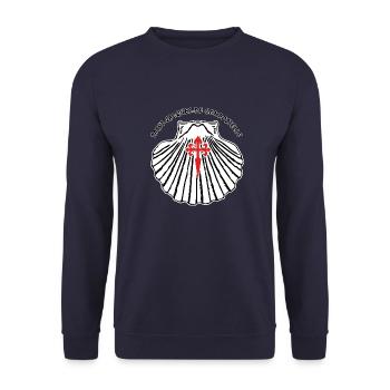 Croix St Jacques 9 - Sweat-shirt Unisexe - marine - Devant - Alina (178cm) & Michal (187cm)
