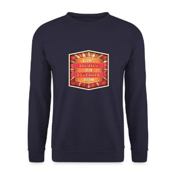 Geschenk für TOCHTER geboren im DEZEMBER - Unisex Pullover - Navy - Vorne - Alina (178cm) & Michal (187cm)