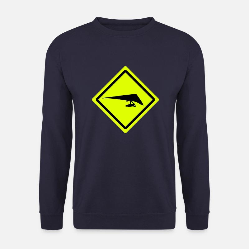 hang glider roadsign - Unisex Pullover - Navy