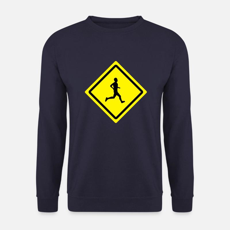 runner roadsign - Unisex Pullover - Navy