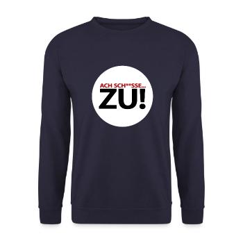 ach Scheisse - zu! - Kletter T-Shirt - Unisex Pullover - Navy - Vorne - Alina (178cm) & Michal (187cm)