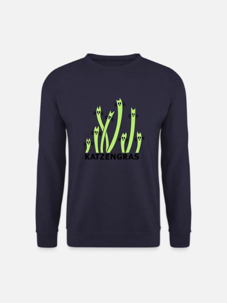 Cat Grass 2 - Unisex Sweatshirt - navy