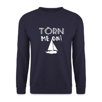 Törn me on - Unisex Pullover - Navy - Vorne - Alina (178cm) & Michal (187cm)