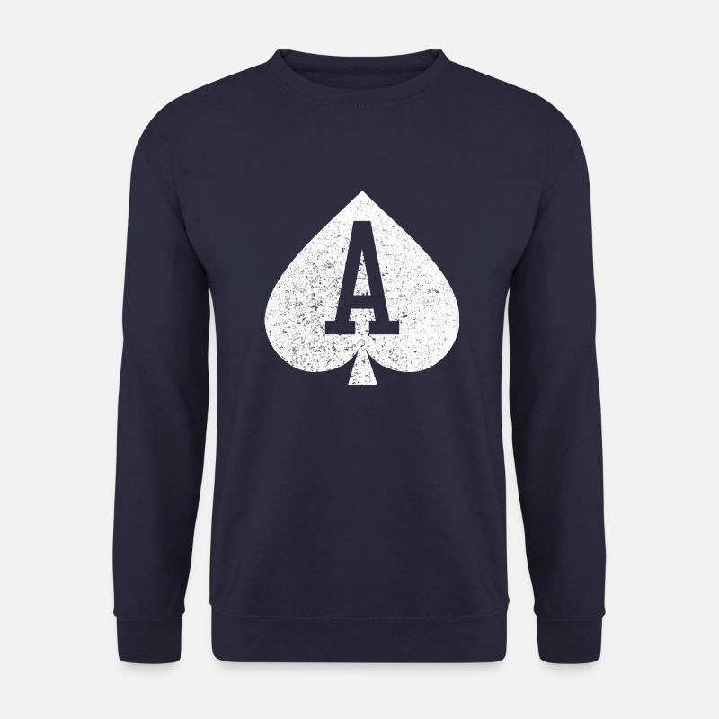 Poker Ass Pik Ace Spade - Unisex Pullover - Navy