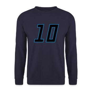 number_10 - Unisex Sweatshirt - navy - Front - Alina (178cm) & Michal (187cm)