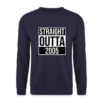 Outta 2005 Straight! | cadeau hip-hop. - Sweat-shirt Unisexe - marine - Devant - Alina (178cm) & Michal (187cm)