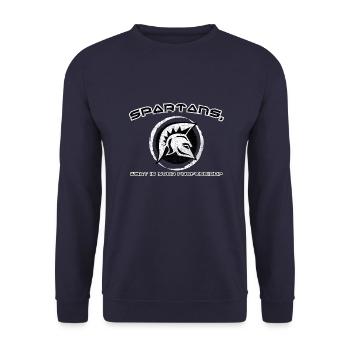 Spartans - Unisex Sweatshirt - navy - Front - Alina (178cm) & Michal (187cm)