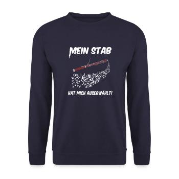Fagott - auserwählt - Unisex Pullover - Navy - Vorne - Alina (178cm) & Michal (187cm)
