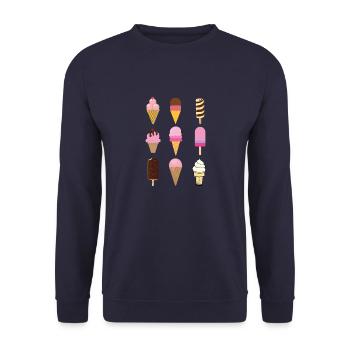 Ice Cream - Sweat-shirt Unisexe - marine - Devant - Alina (178cm) & Michal (187cm)