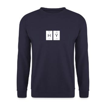 hy periodic table programming nerd - Unisex Sweatshirt - navy - Front - Alina (178cm) & Michal (187cm)